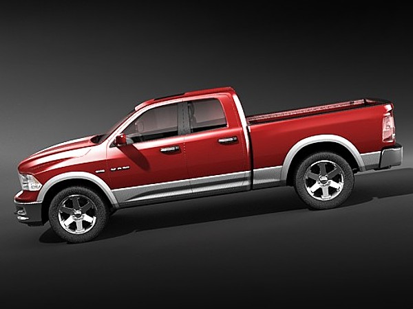 dodge ram 2009 crew 3d model - dodge ram 2009 crew cab hipoly... by squir